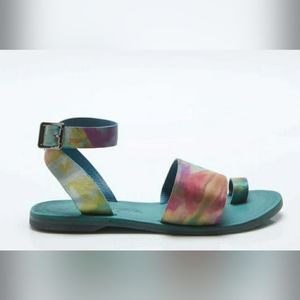Free People Women's Sun Peaks Sandal in Peacock Monarch Ankle Strap